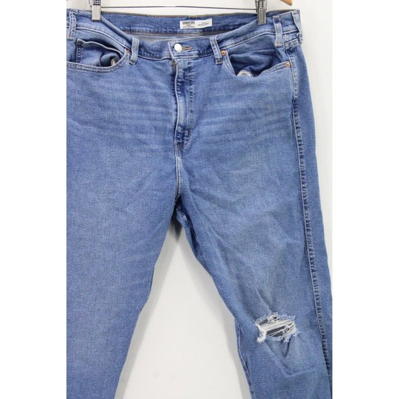 Signature Levi's Strauss Jeans Women Blue Light Washed High Rise Straight 20 W35 - Picture 2 of 10